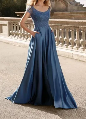 Alyce Paris - Lace Bodice Scoop Neck Prom Dress