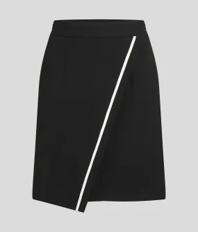B&W WRAP SKIRT