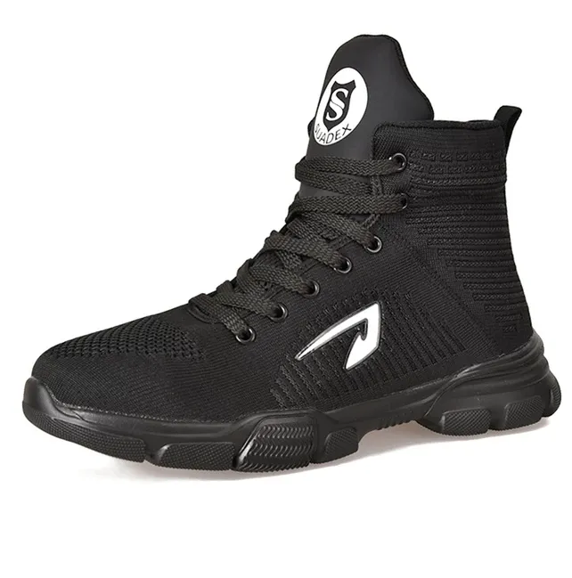 BATTLE-X Indestructible Boots - Outdoor Steel Toe Protective Anti Smashing Work Shoes Men Puncture Proof Sneakers