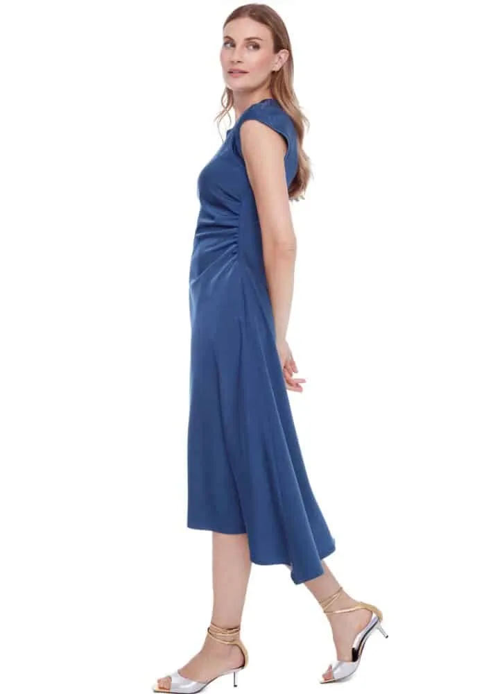 Blue Asymmetric Maxi Dress