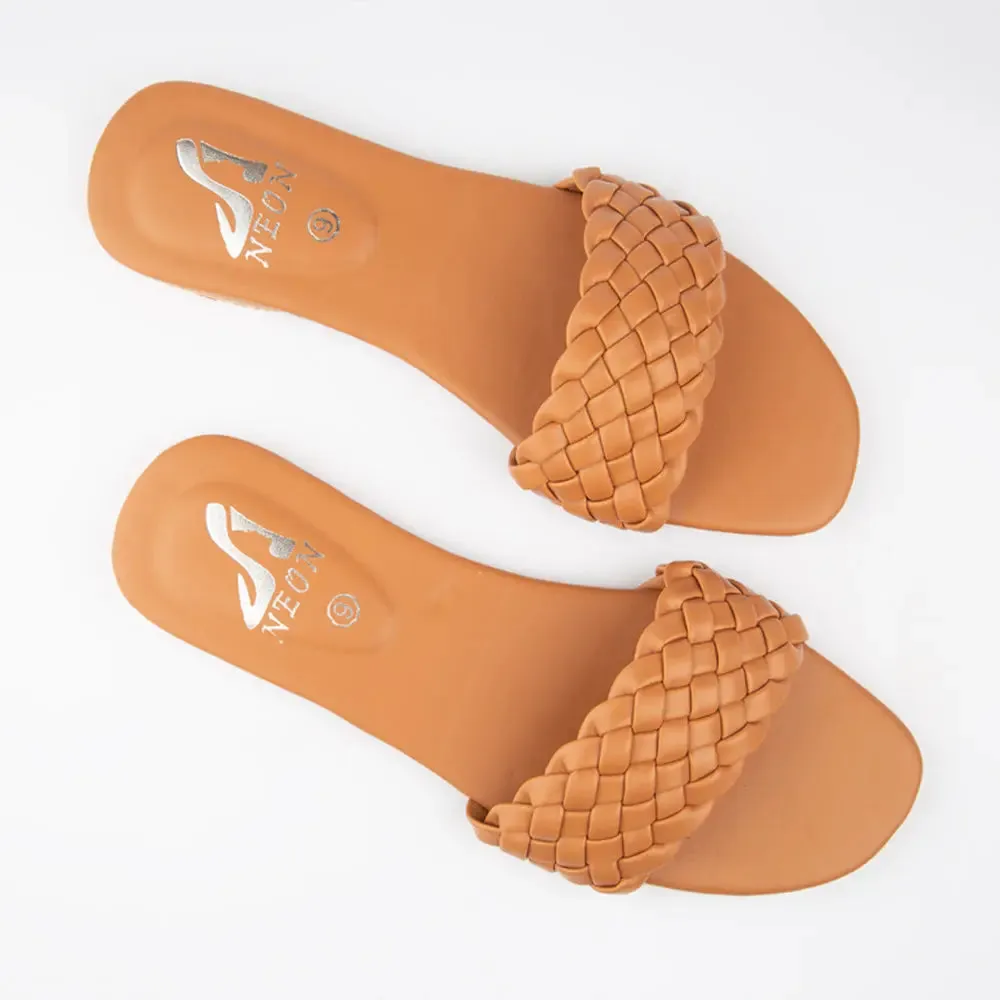 Braided Slippers Maroon