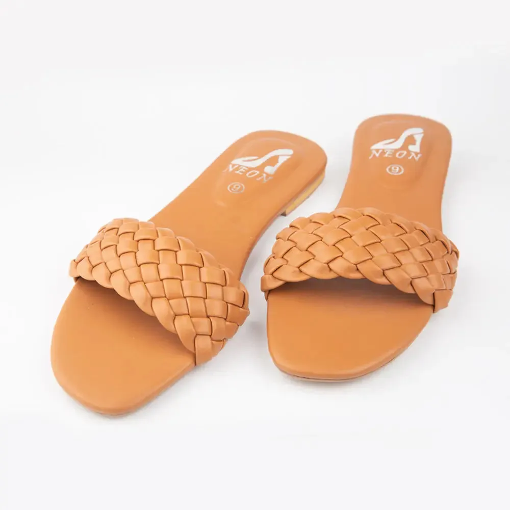Braided Slippers Maroon