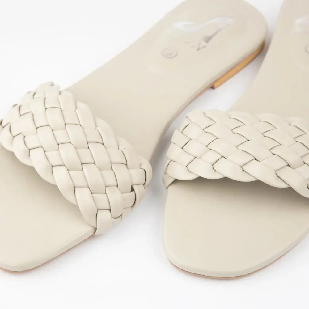 Braided Slippers Maroon