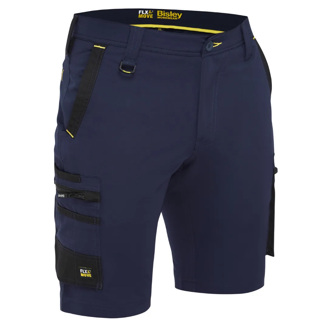 BSHC1332 Bisley Men's FLX & Move 4-Way Stretch Zip Cargo Short