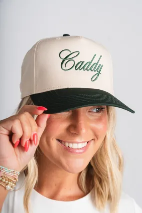 Caddy script dad hat cream/green
