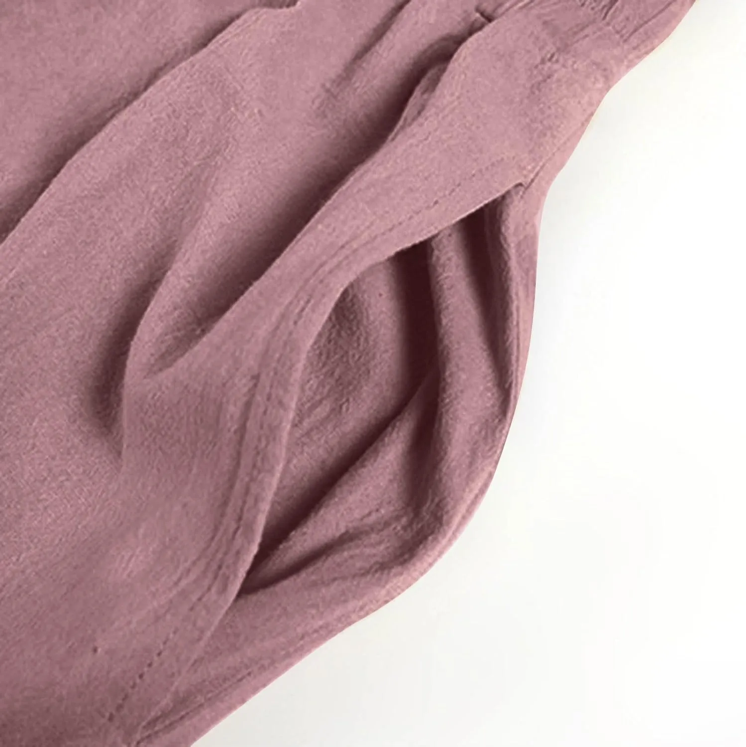 Cambkatl Cotton Linen Pants for Men Casual 2025 Summer Elastic Waist Drawstring Lightweight Loose Beach Travel Lounge Pants