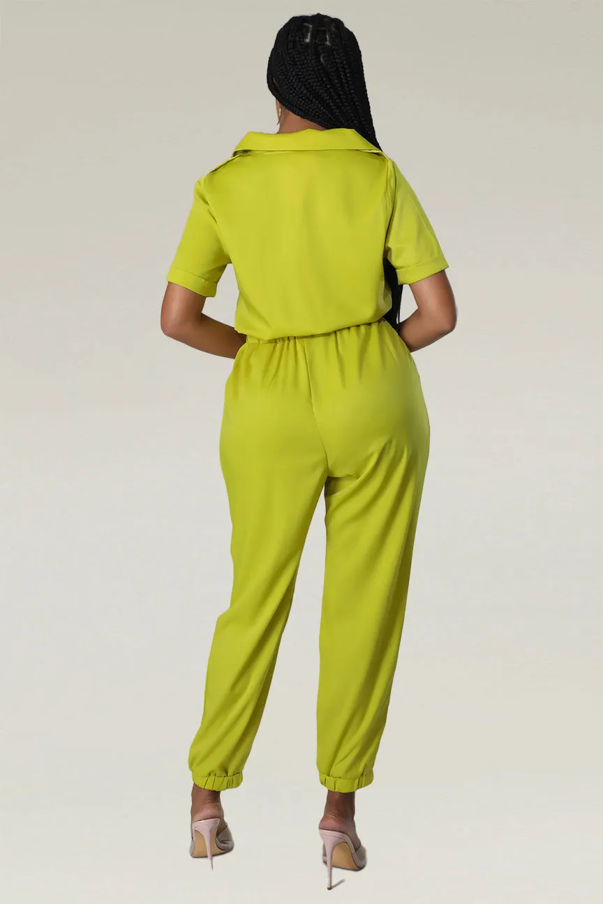 Chic Days Button Down Jumpsuit