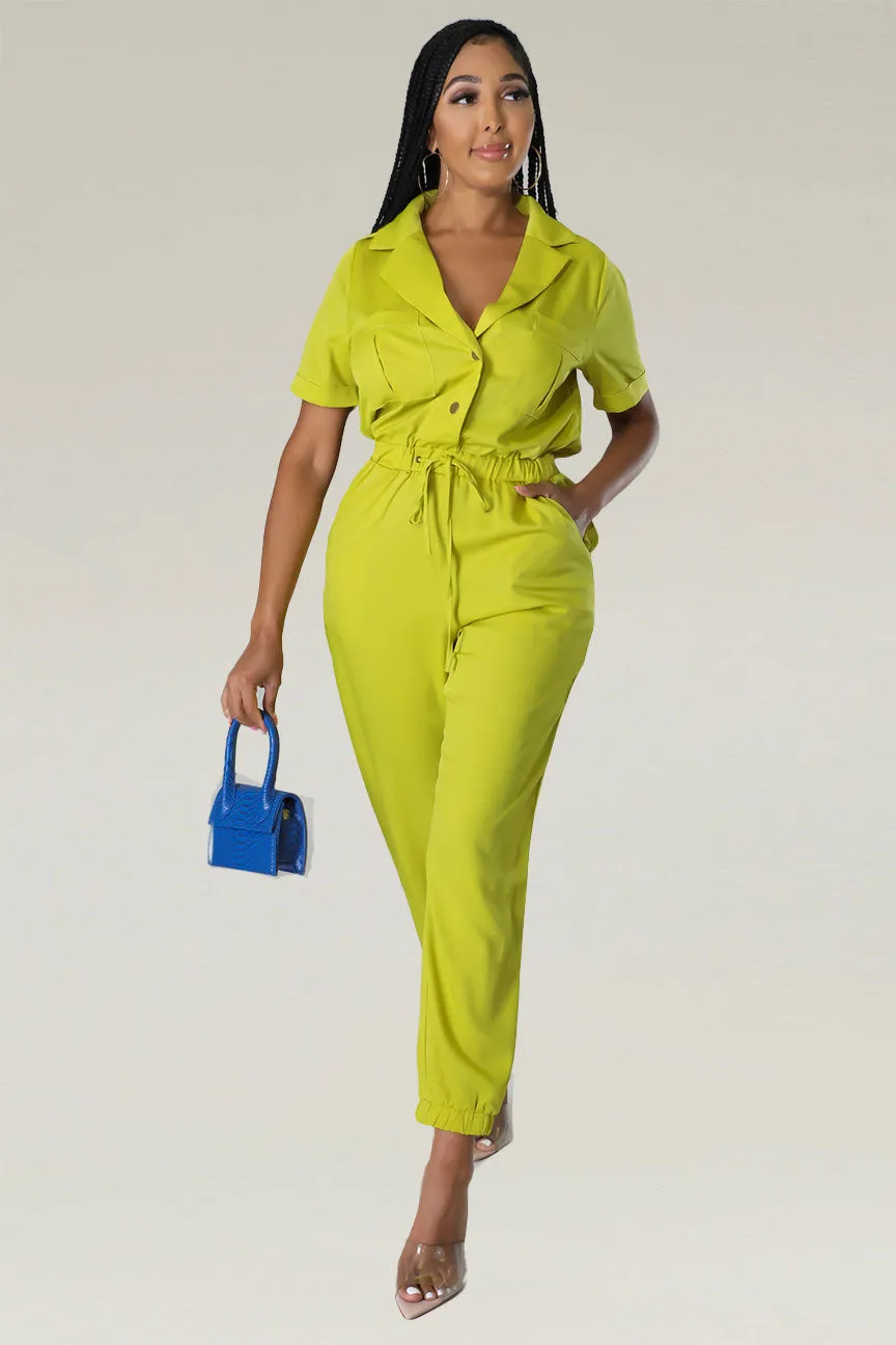Chic Days Button Down Jumpsuit