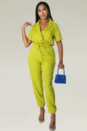 Chic Days Button Down Jumpsuit