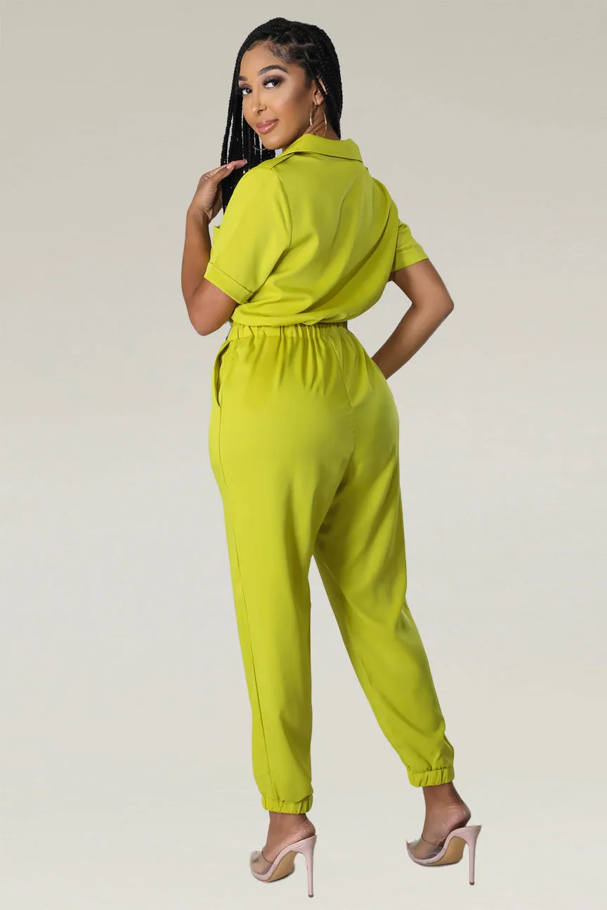 Chic Days Button Down Jumpsuit