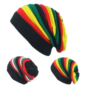 Colorful Striped Wool Hat Fashion Outdoor Warm