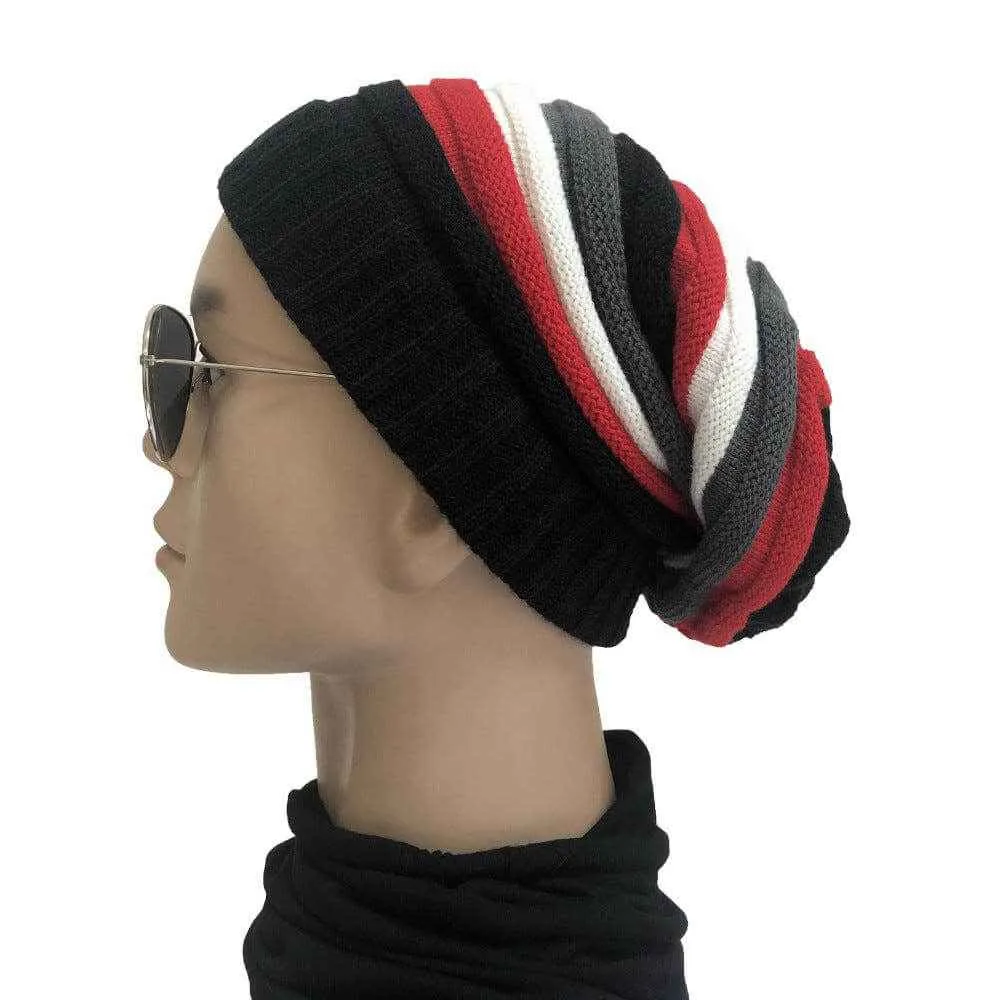 Colorful Striped Wool Hat Fashion Outdoor Warm