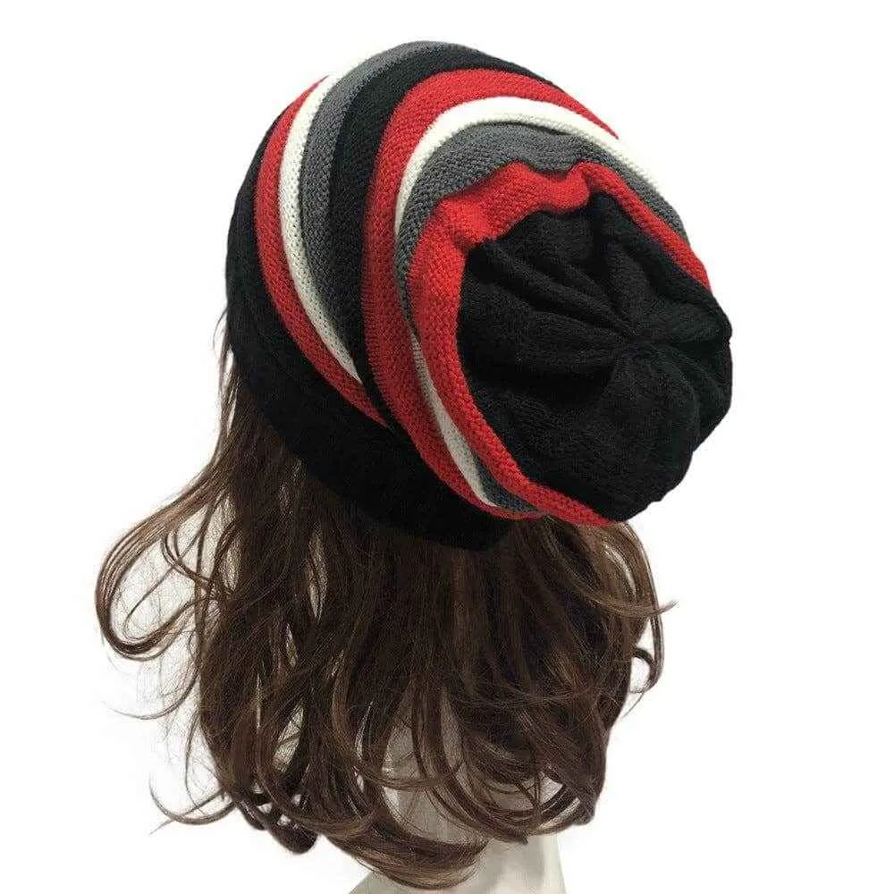 Colorful Striped Wool Hat Fashion Outdoor Warm
