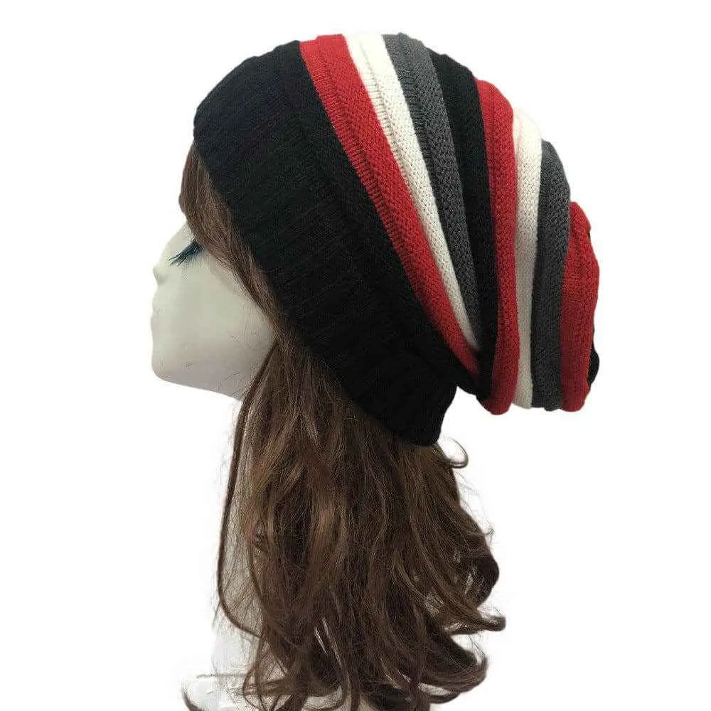 Colorful Striped Wool Hat Fashion Outdoor Warm