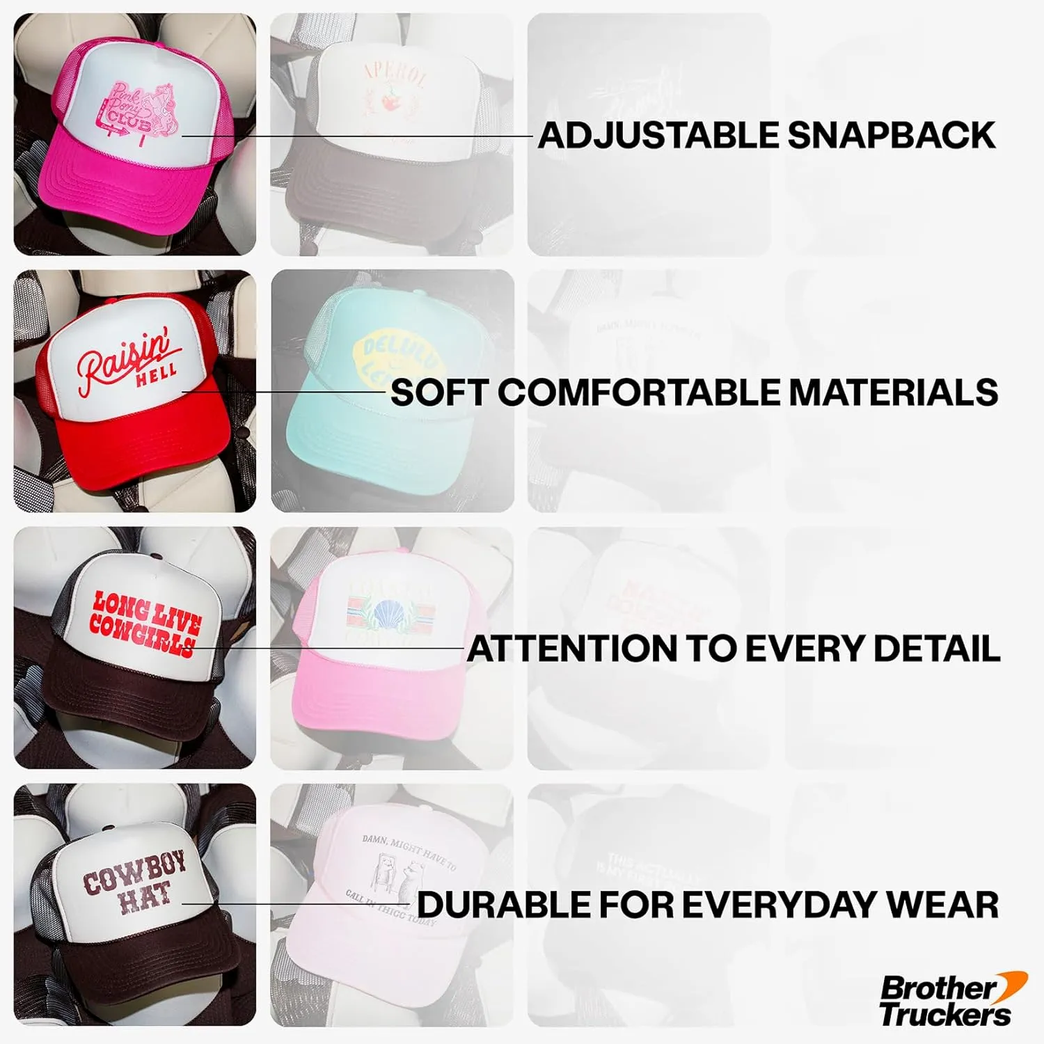 Cowboy Hat Rope Vintage Trucker Hat | Premium Snapback Hat for Men & Women