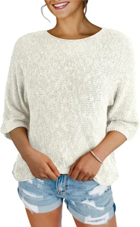 Dokotoo Womens 2025 Spring Casual Color Block Striped Lightweight Comfy Cable Knit Trendy Boho Clothes Pullover Sweaters