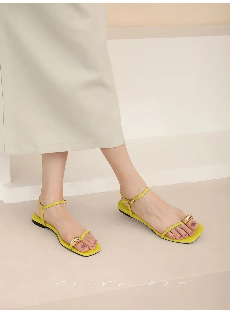 Eleanora - Chic Square-Toe Flats for Women
