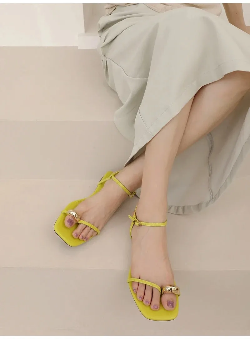 Eleanora - Chic Square-Toe Flats for Women