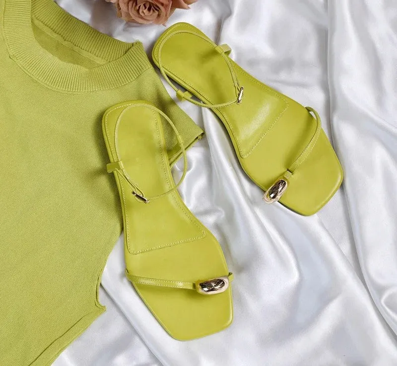 Eleanora - Chic Square-Toe Flats for Women