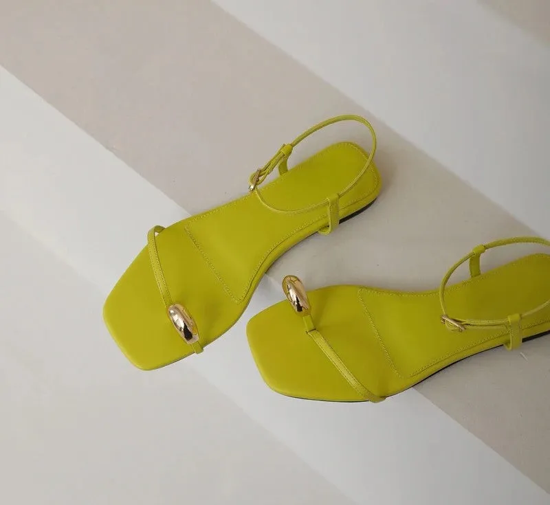 Eleanora - Chic Square-Toe Flats for Women
