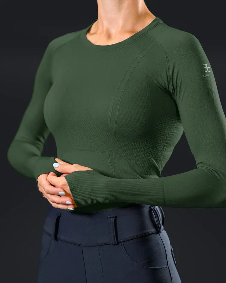Equestly- Lux Seamless Top LS (Forest)