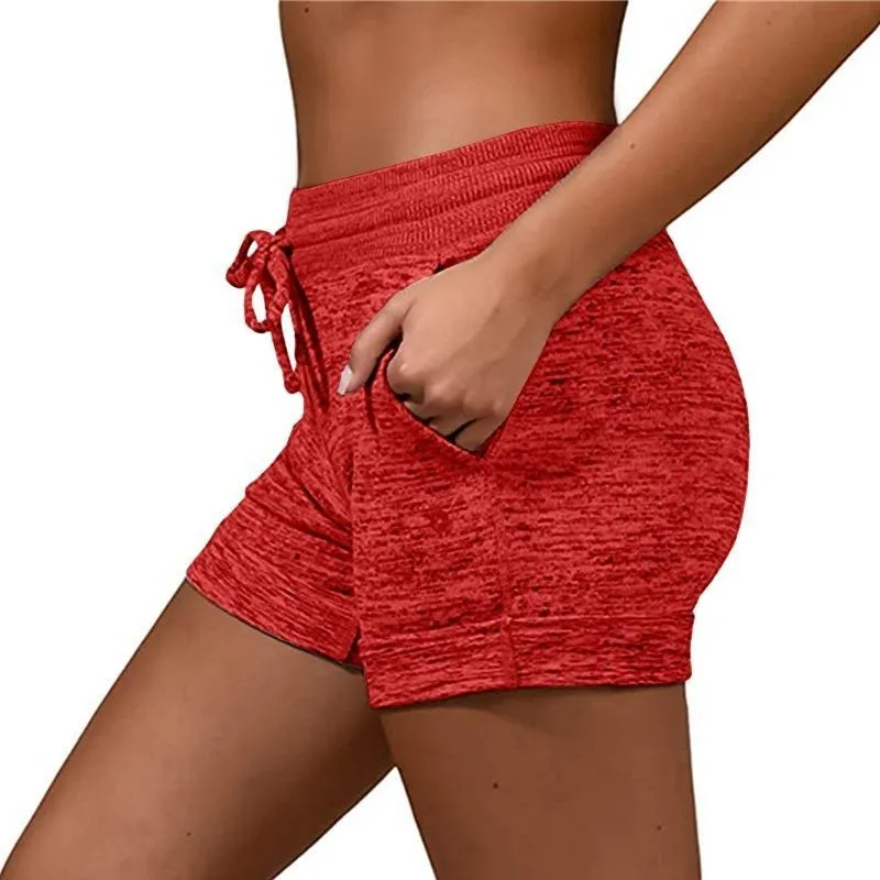 FashionSierra - Women's Stretchy Slim Fit Drawstring Elastic Waist Yoga Shorts
