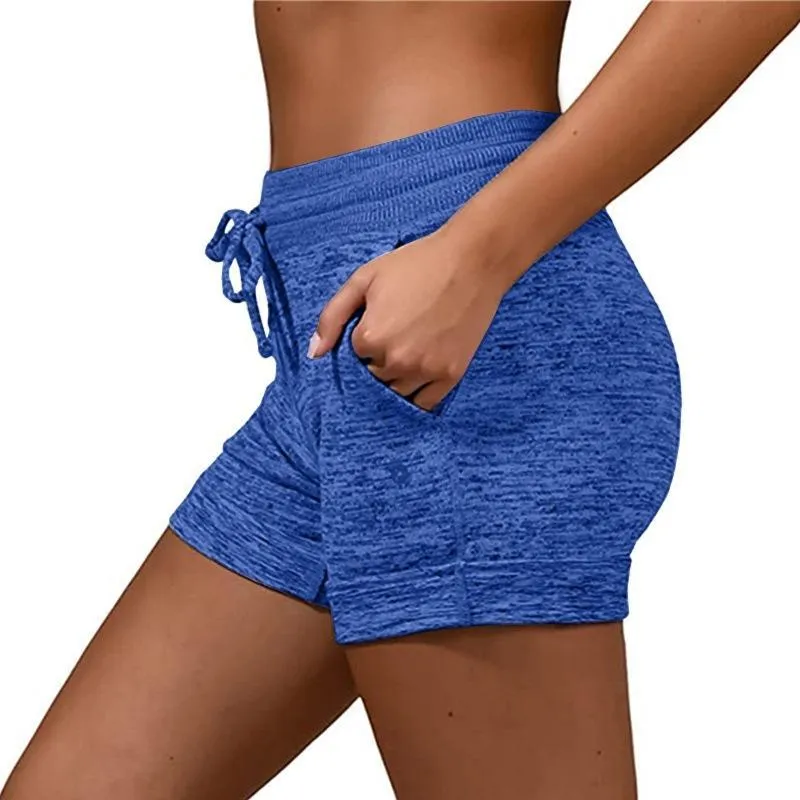 FashionSierra - Women's Stretchy Slim Fit Drawstring Elastic Waist Yoga Shorts