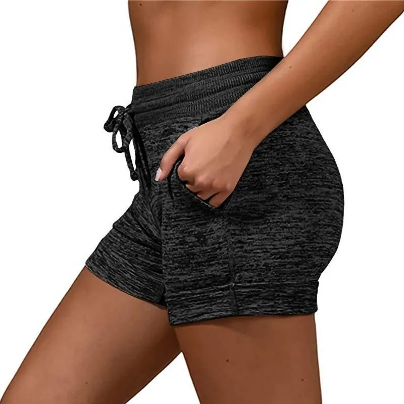 FashionSierra - Women's Stretchy Slim Fit Drawstring Elastic Waist Yoga Shorts
