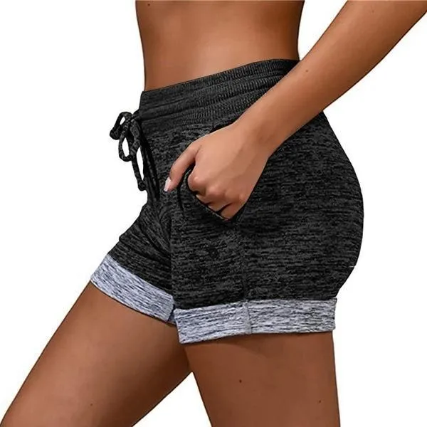 FashionSierra - Women's Stretchy Slim Fit Drawstring Elastic Waist Yoga Shorts