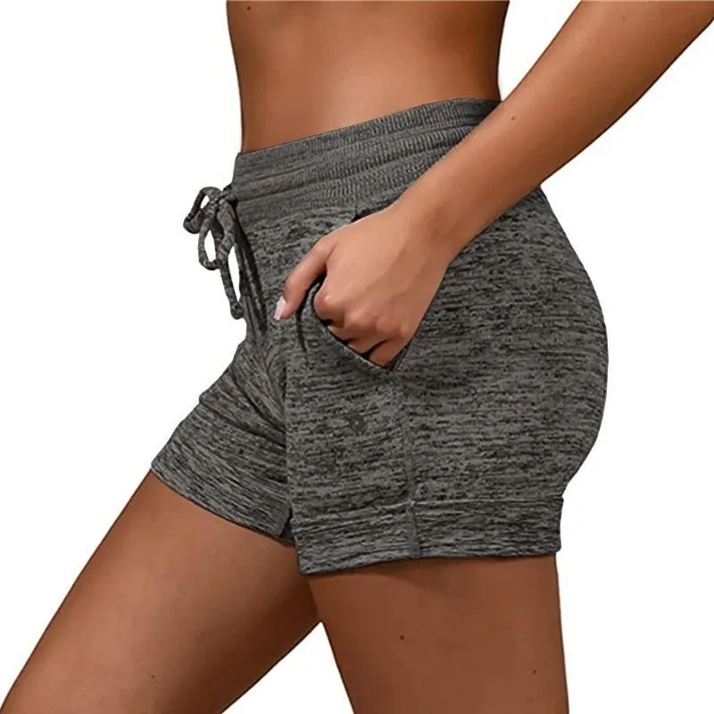 FashionSierra - Women's Stretchy Slim Fit Drawstring Elastic Waist Yoga Shorts