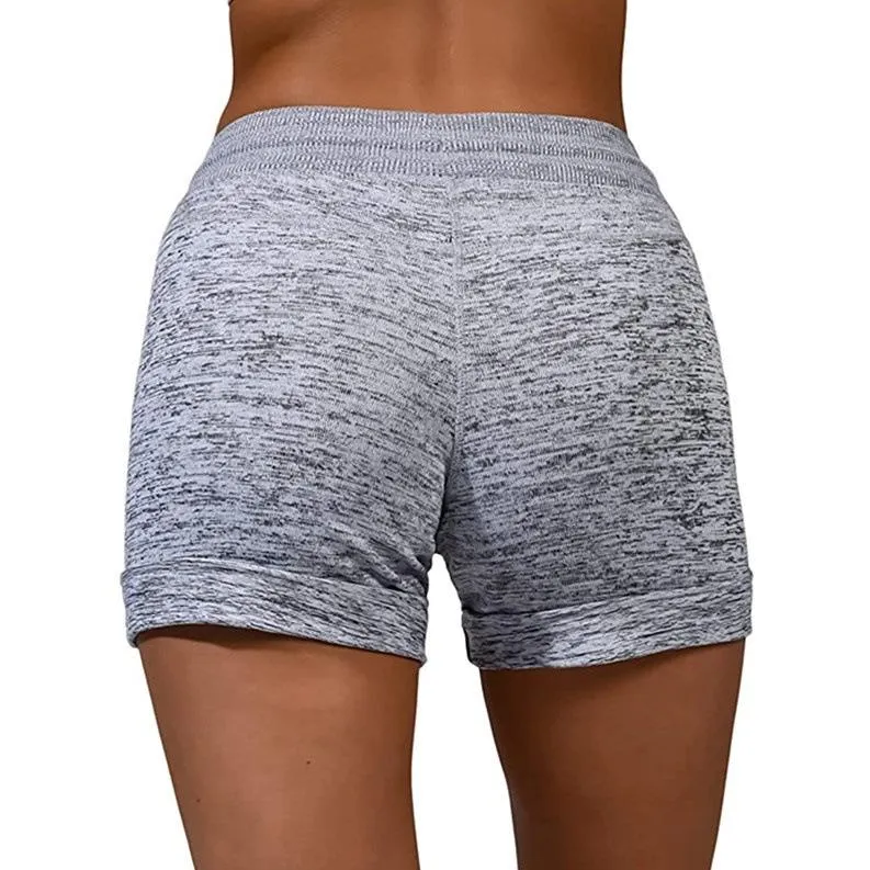 FashionSierra - Women's Stretchy Slim Fit Drawstring Elastic Waist Yoga Shorts