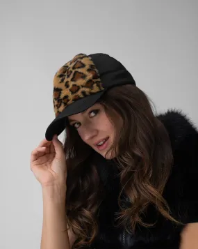 FINAL SALE - Animal Print Faux Fur Baseball Hat
