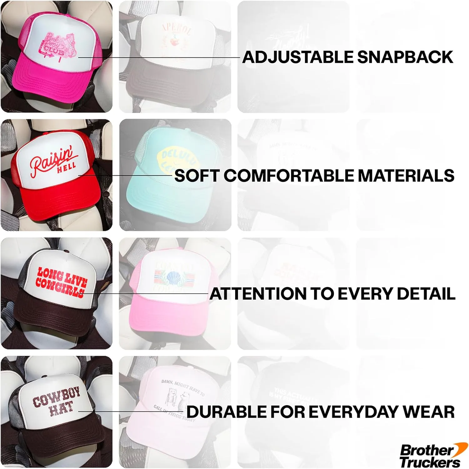Kitty Kisser Vintage Trucker Hat | Premium Snapback Baseball Hat for Men & Women