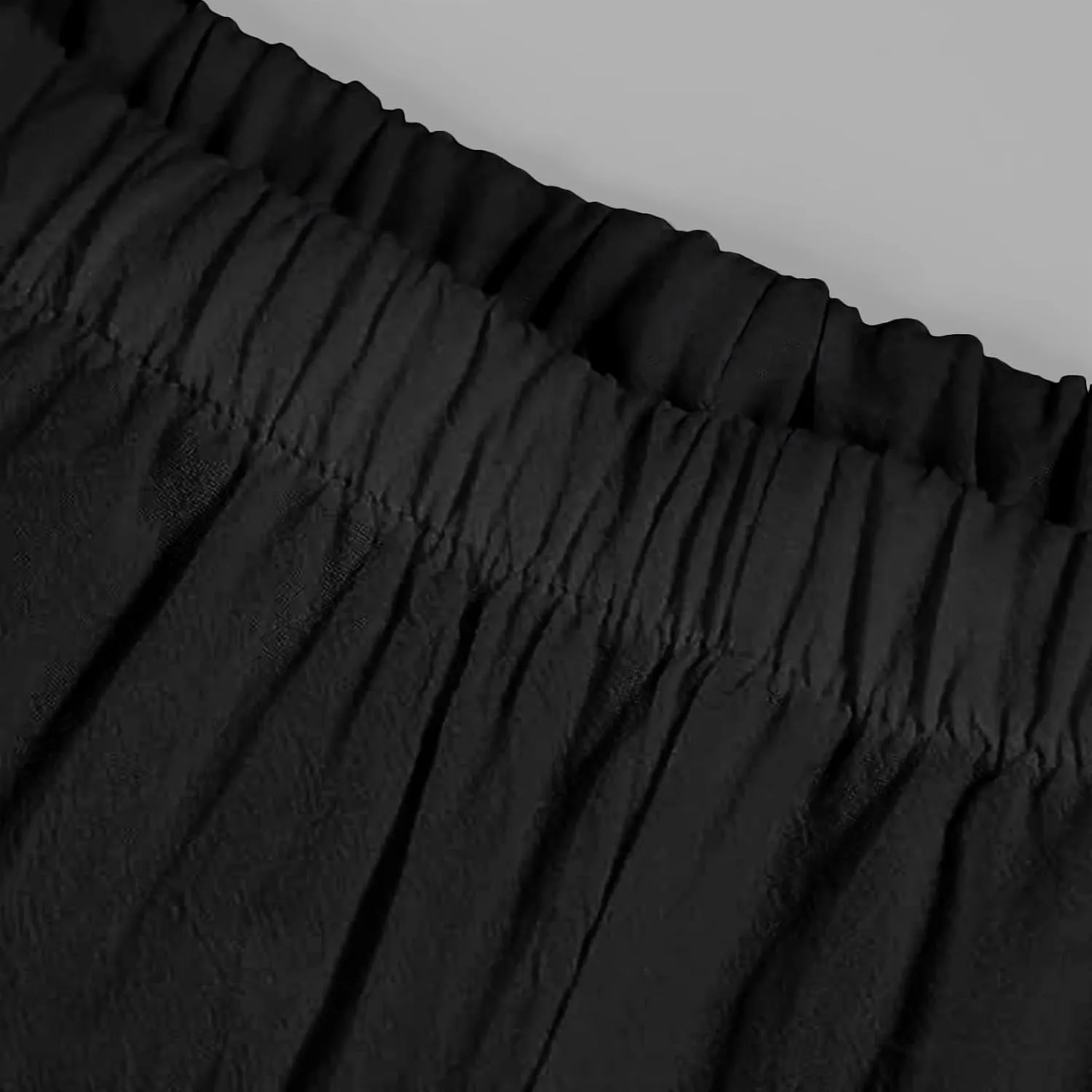 Linen Pants for Women Summer Casual Capri Pants with Pockets Baggy Comfy Wide Leg Trousers Lounge Pants
