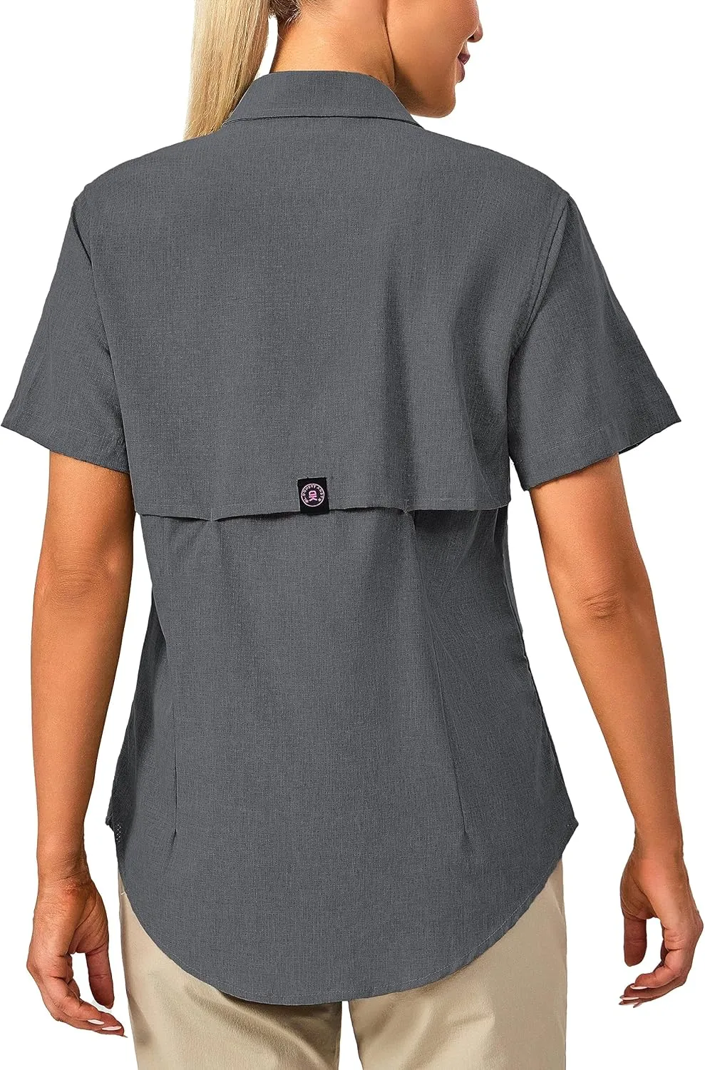 Little Donkey Andy Women's Lightweight UPF 50  Short Sleeve Shirt, Breathable Fishing Hiking Shirt, Air-Holes Tech