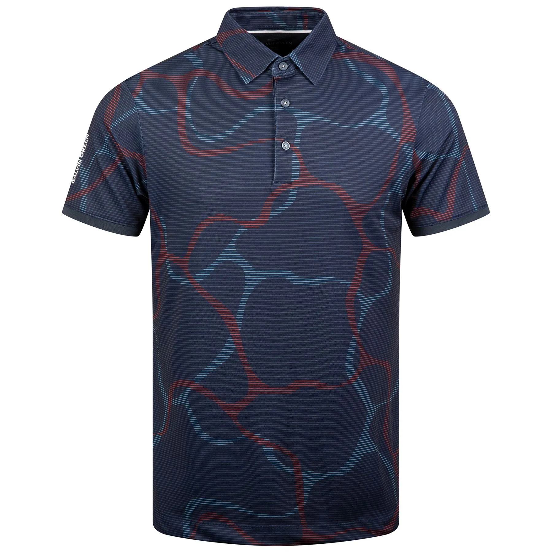 Markos Ventil8  Polo Shirt Navy/Orange - AW23