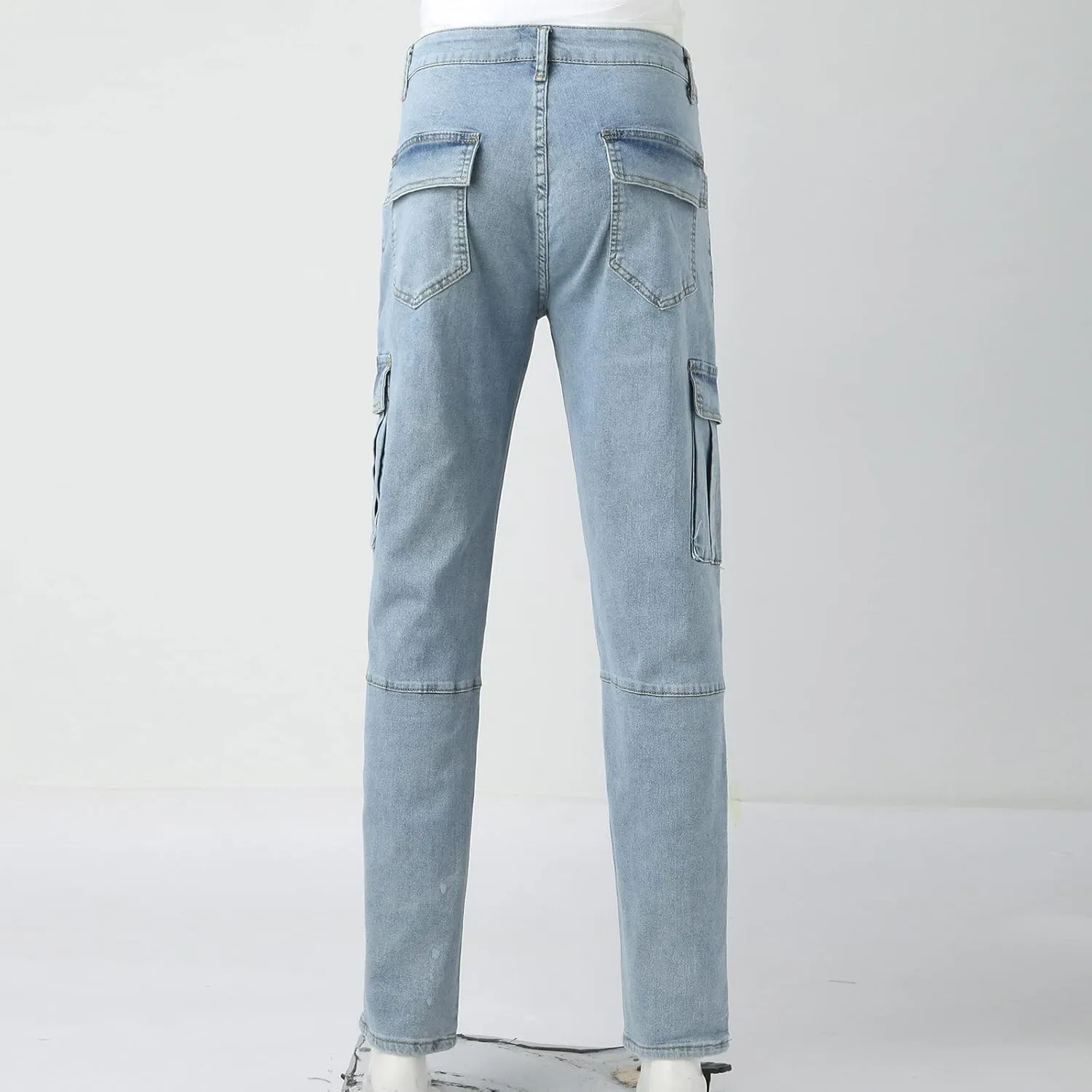 Men's Jeans Classic Relaxed Fit Cotton Jean Slim Fit Denim Jeans Mens Comfort Flex Waist 2-Way Stretch Denim Jeans for Men