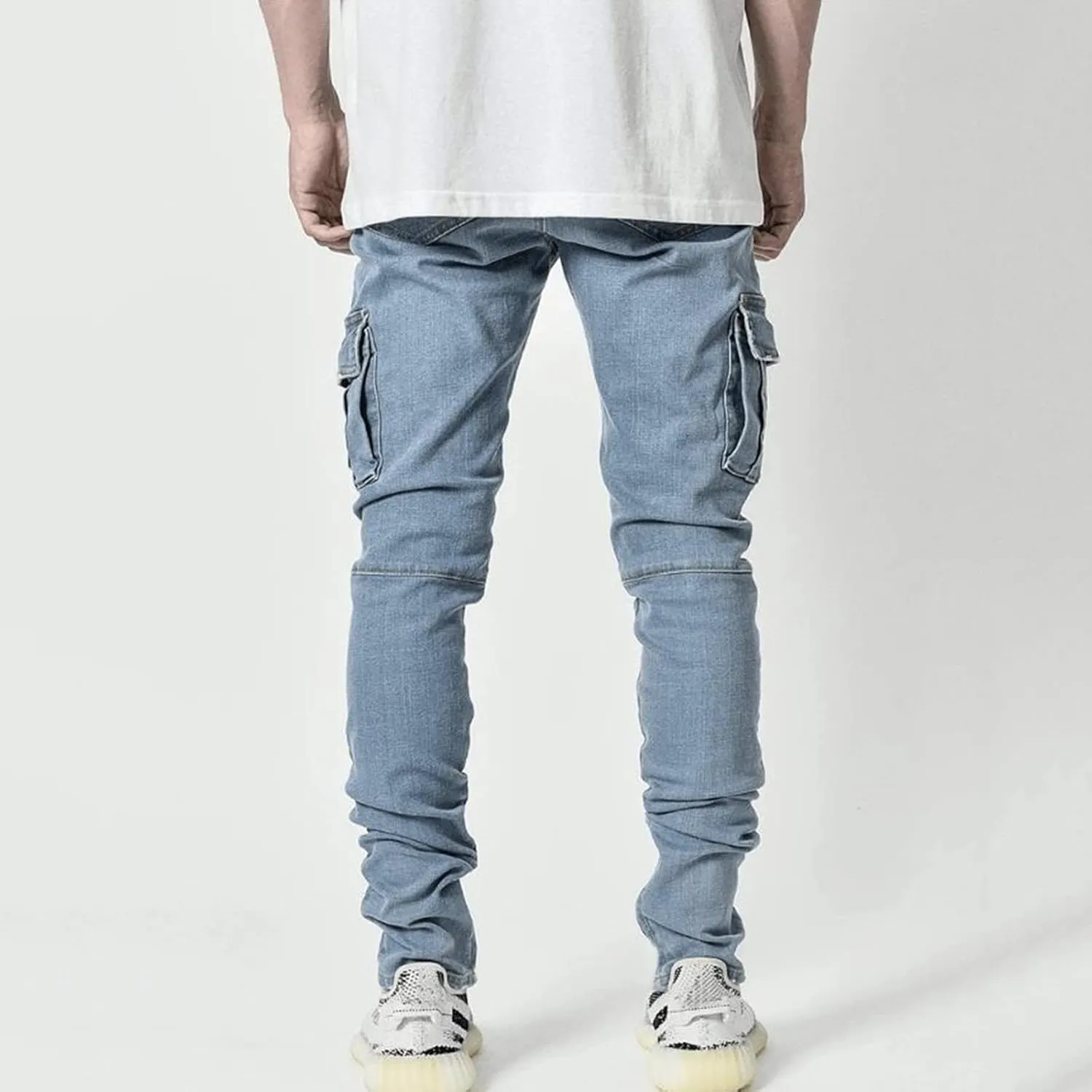 Men's Jeans Classic Relaxed Fit Cotton Jean Slim Fit Denim Jeans Mens Comfort Flex Waist 2-Way Stretch Denim Jeans for Men