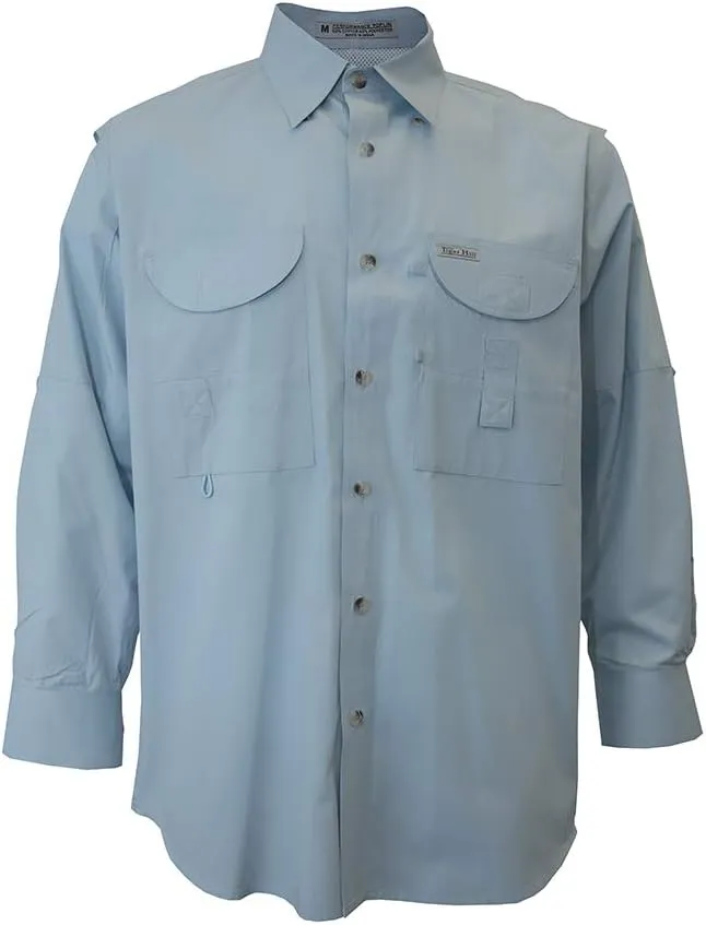 Men's Long Sleeve Fishing Button Down Shirt, Breathable Outdoors Casual Lightweight Shirt