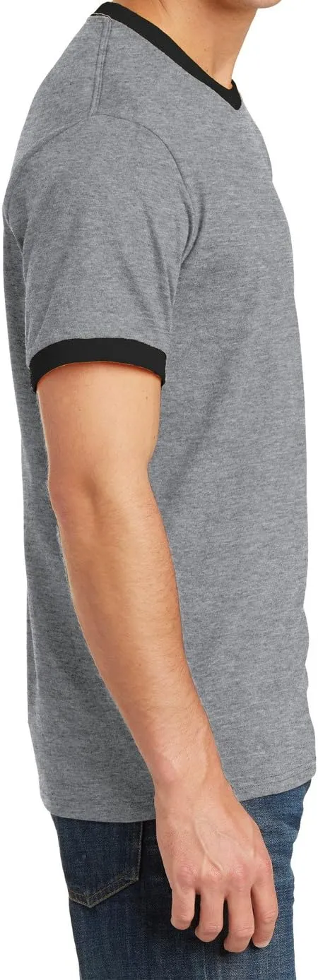 Men's Short Sleeve Core Cotton Soft Classic Ringer Tee