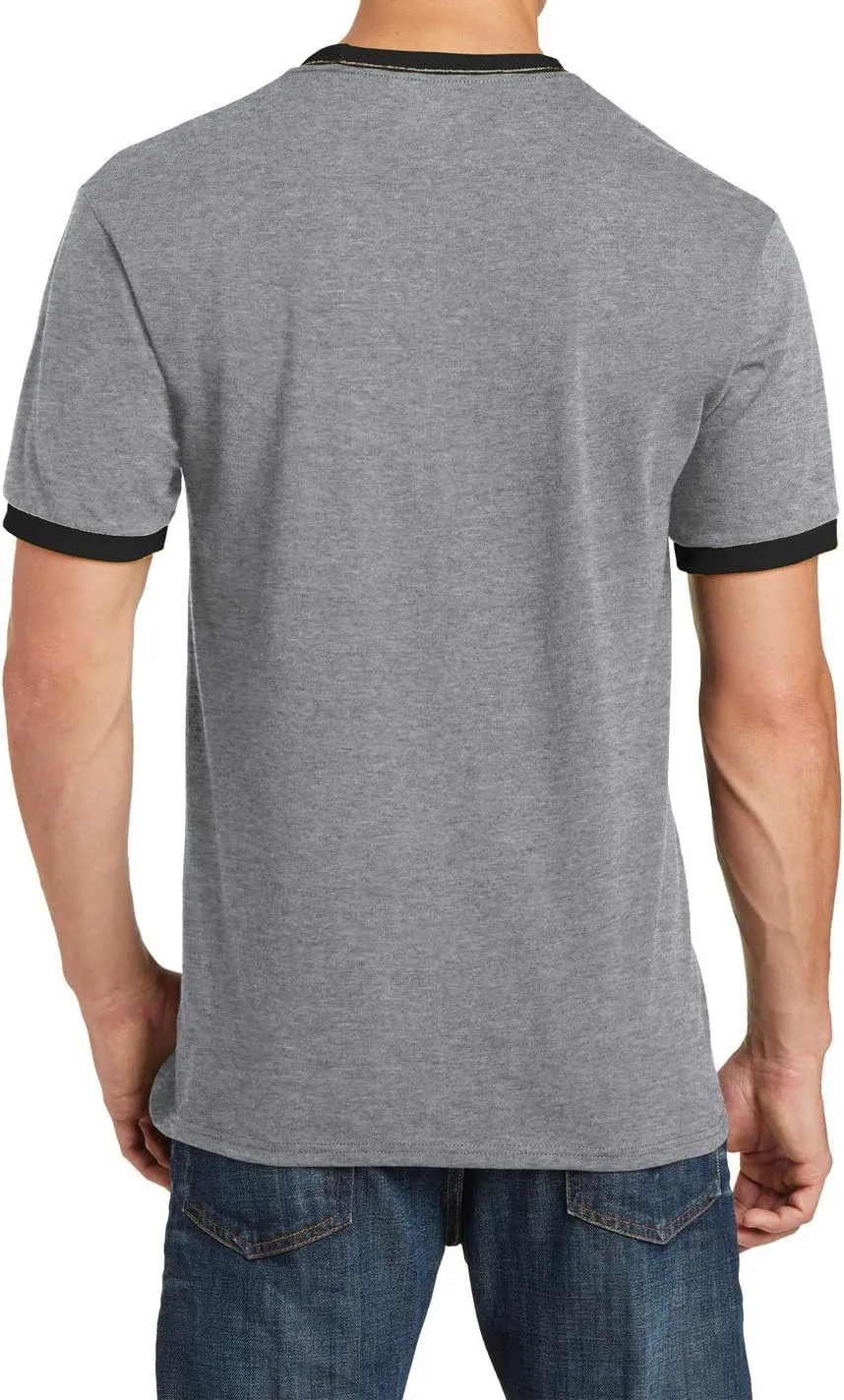 Men's Short Sleeve Core Cotton Soft Classic Ringer Tee