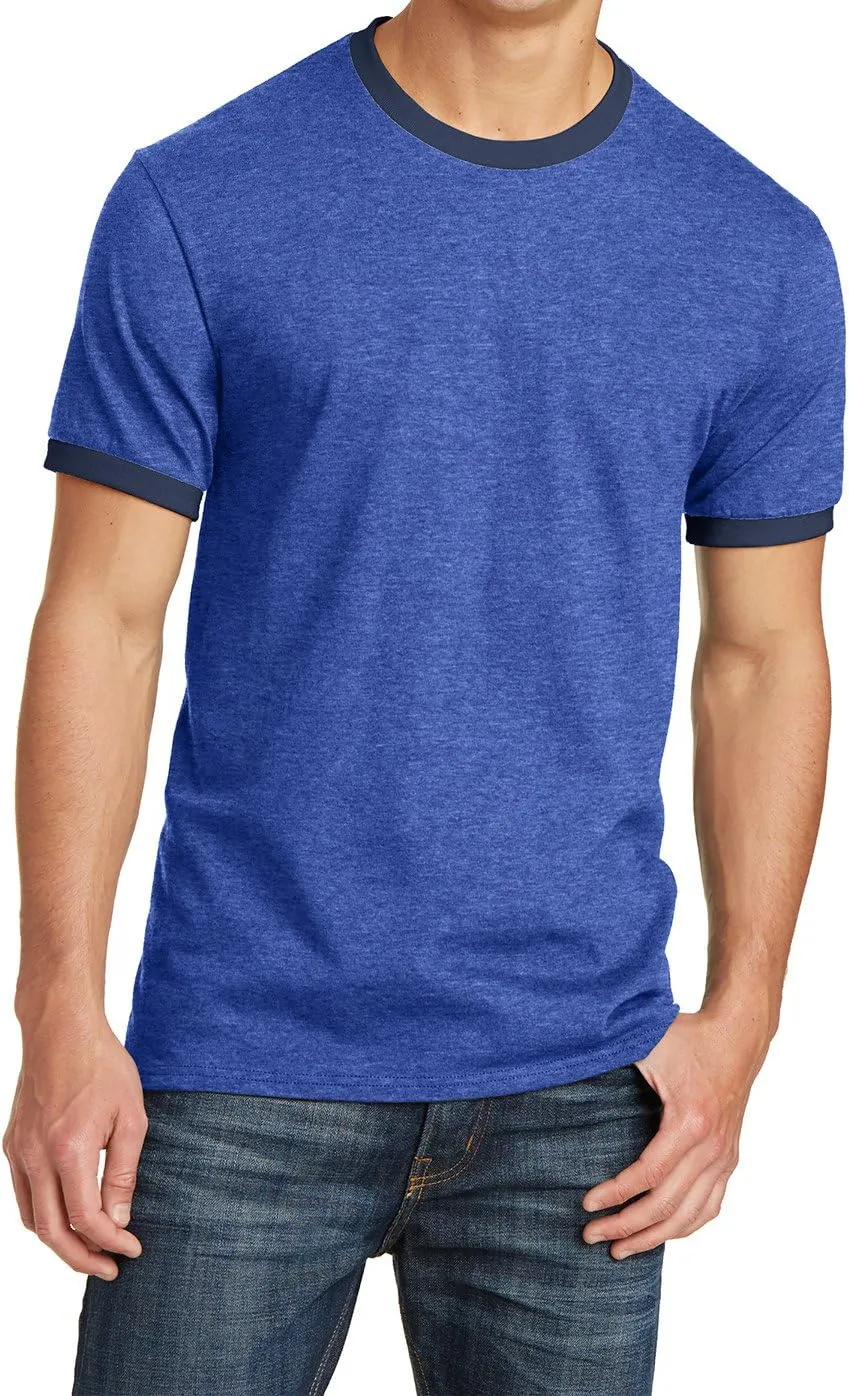 Men's Short Sleeve Core Cotton Soft Classic Ringer Tee