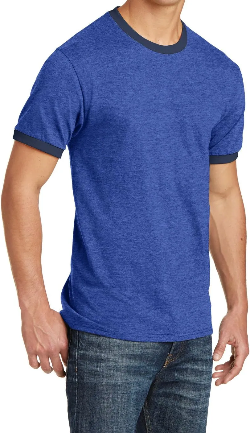 Men's Short Sleeve Core Cotton Soft Classic Ringer Tee