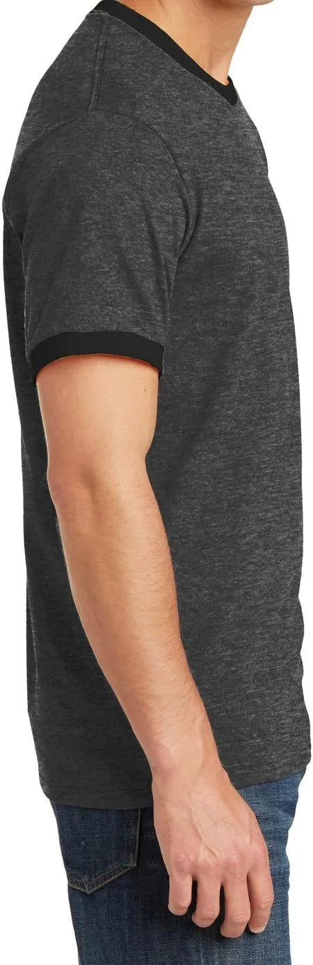 Men's Short Sleeve Core Cotton Soft Classic Ringer Tee