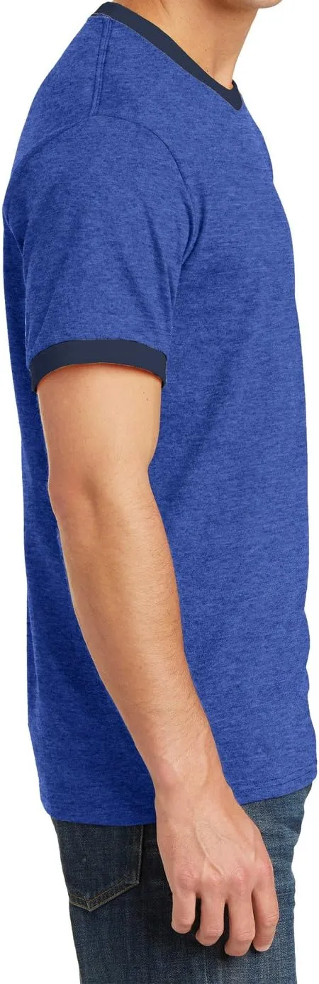 Men's Short Sleeve Core Cotton Soft Classic Ringer Tee