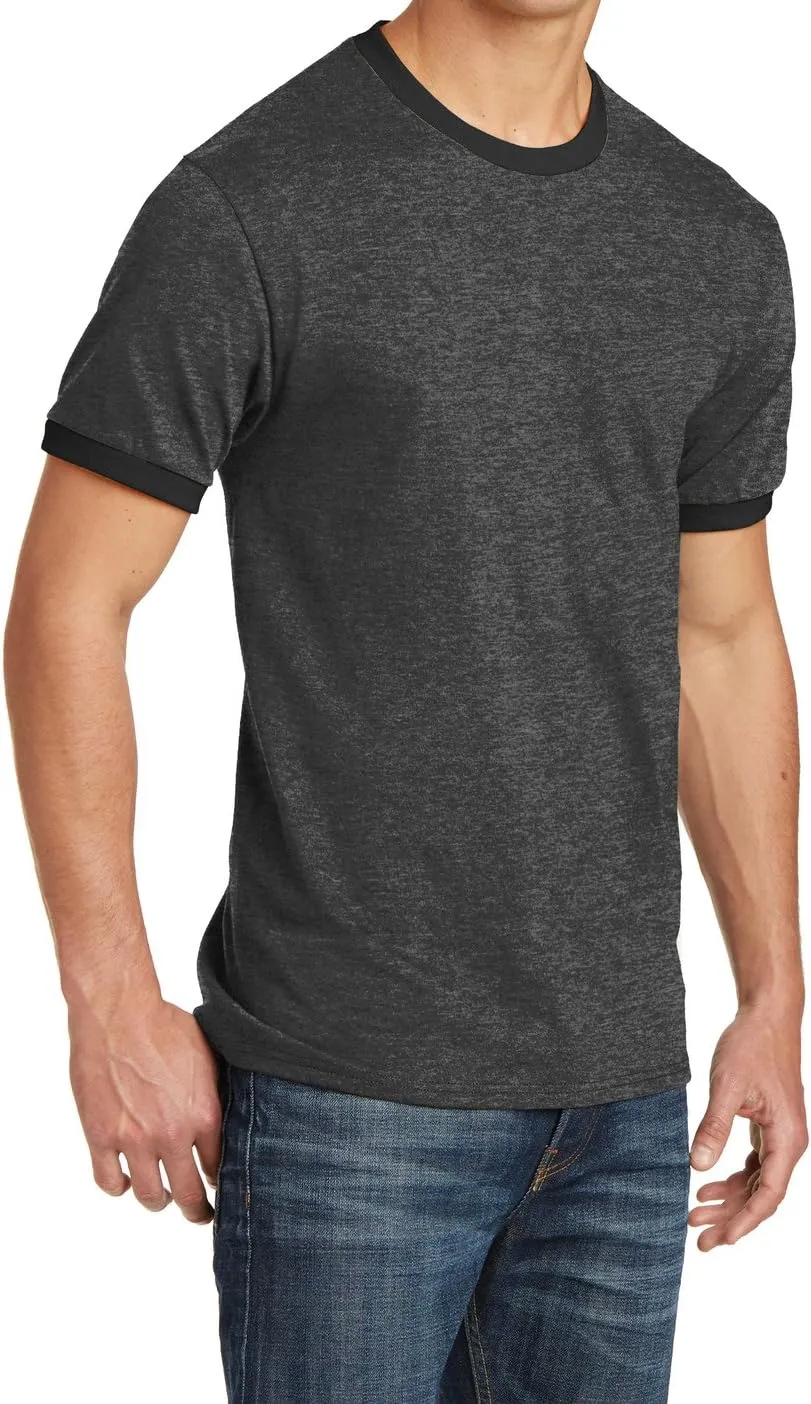 Men's Short Sleeve Core Cotton Soft Classic Ringer Tee