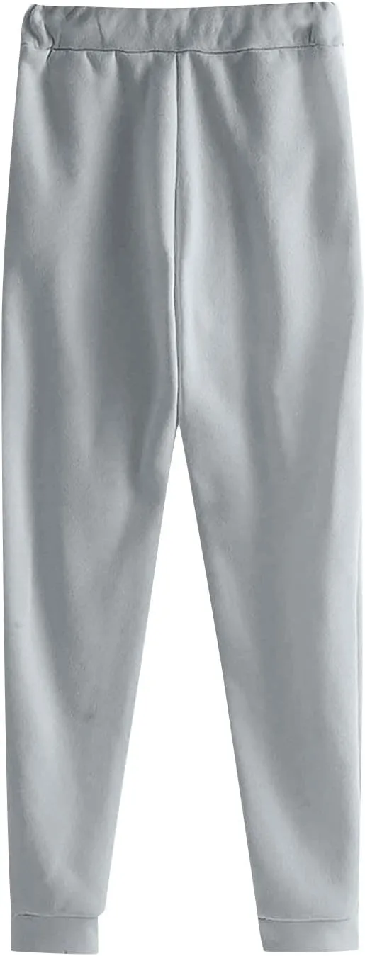 Mens Sweatpants Joggers Cinch Bottom Baggy Sweat Pants Drawstring Stretchy Workout Comfy Lounge Pants with Pockets
