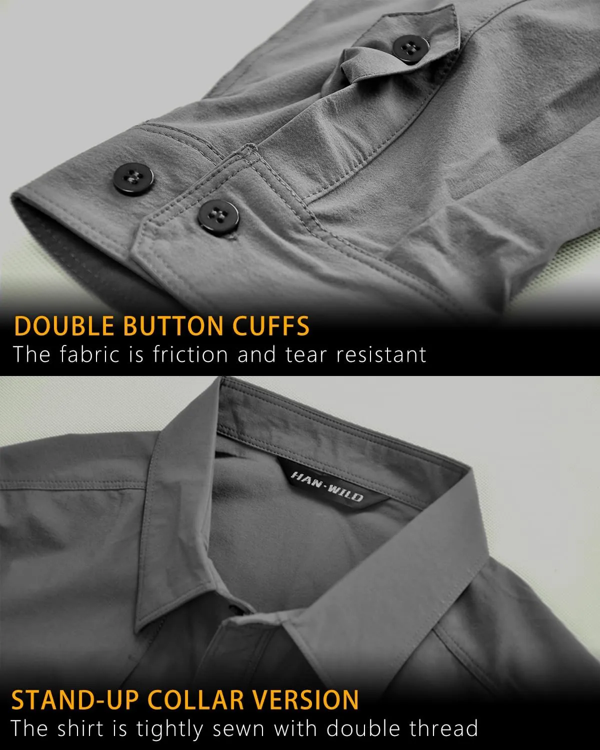 Men's Tactical Shirts Breathable Quick Dry Long Sleeve Fishing Shirt Sun Protection Outdoor Lightweight Button-Up Work Shirt