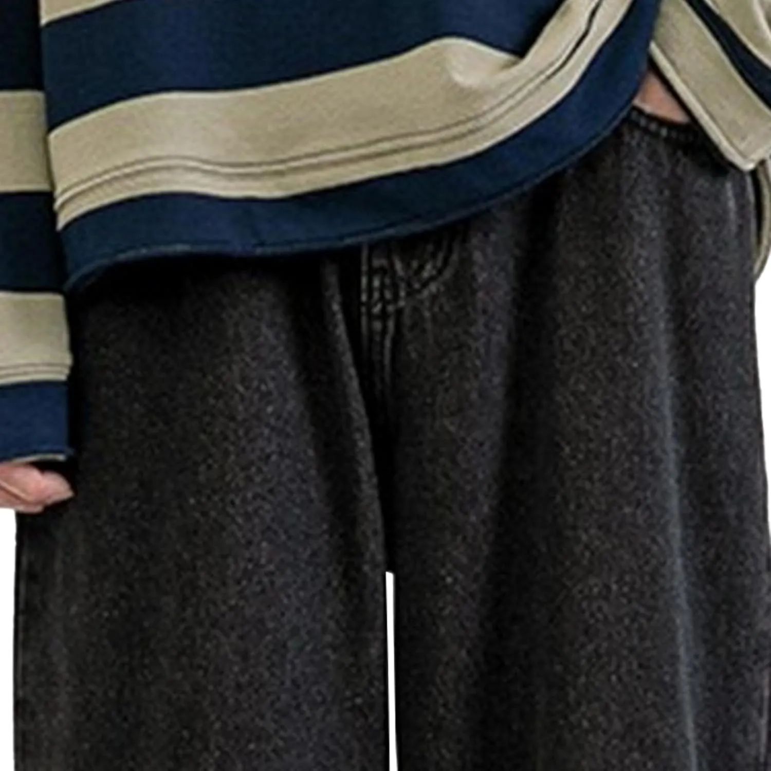 Men's Vintage Straight Loose Fit Jeans Causal Classic Hiking Denim Pants Washed Comfort Outdoor Jeans Trouser