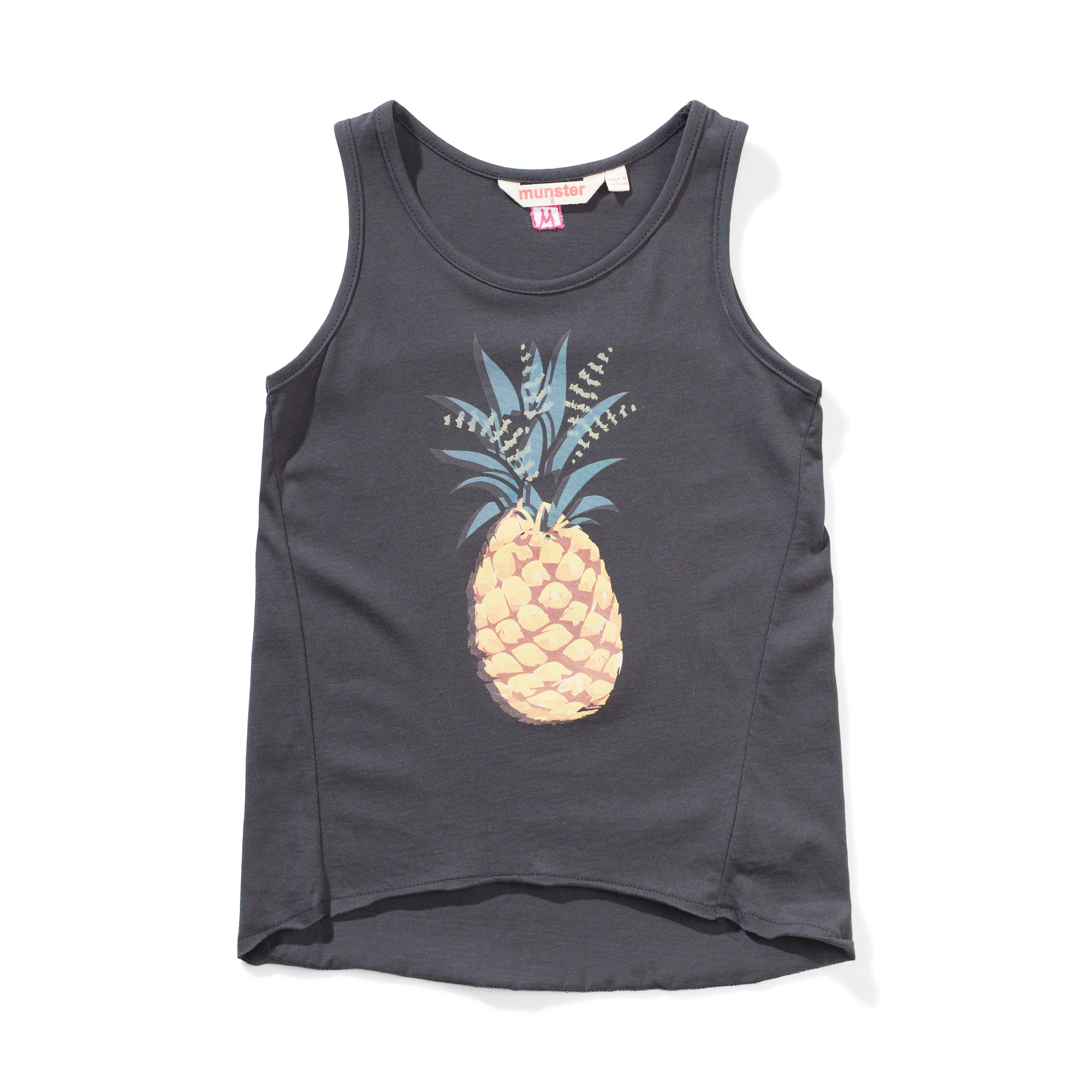 Missie Munster Pineapple Tank - Soft Black